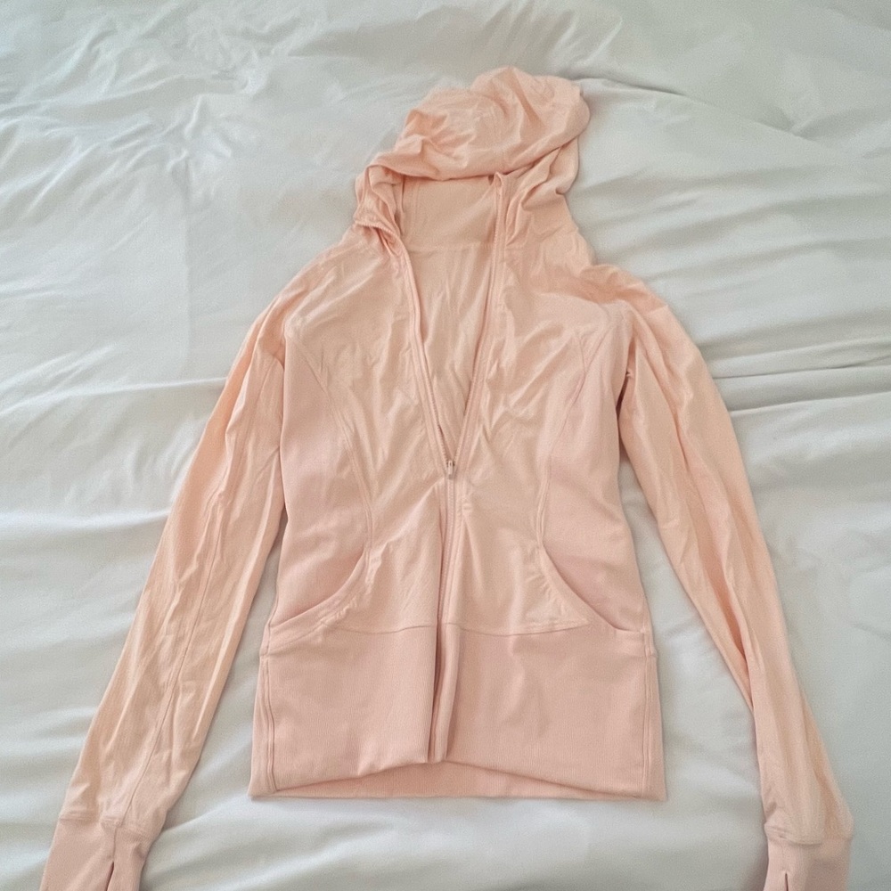 Peach lulu lemon zip up jacket never worn